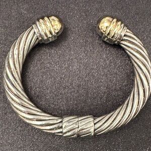 David Yurman Silver and Gold Twisted Bracelet